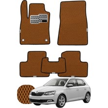 Skoda Fabia Hb 2014-2021 Özelleştirilebilir Tam Set Premium Eva Paspas - Taba