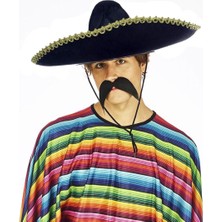 Asil Acar Home Sombrero Meksika Şapkası Mariachi Altın Şeritli Yetişkin Boy