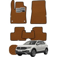Volkswagen T-Cross 2018 ve Sonrası - Özelleştirilebilir Tam Set Premium Eva Paspas - Taba