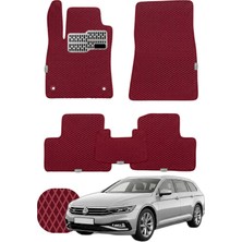 Volkswagen Passat Variant 2023 ve Sonrası B9 Özelleştirilebilir Tam Set Premium Eva Paspas - Bordo
