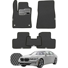 Bmw 7 Serisi 2022 ve Sonrası G70 Özelleştirilebilir Tam Set Premium Eva Paspas - Füme