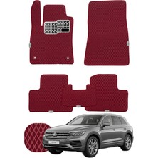 Volkswagen Touareg 2018 ve Sonrası Cr Özelleştirilebilir Tam Set Premium Eva Paspas - Bordo