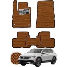 Volkswagen Tiguan 2023 ve Sonrası Ct1 Özelleştirilebilir Tam Set Premium Eva Paspas - Taba
