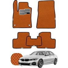 Bmw 3 Serisi 2018 ve Sonrası G20 Özelleştirilebilir Tam Set Premium Eva Paspas - Turuncu