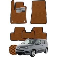 Toyota Proace City 2019 ve Sonrası Özelleştirilebilir Tam Set Premium Eva Paspas - Taba