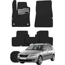 Skoda Roomster 2006-2015 Özelleştirilebilir Tam Set Premium Eva Paspas - Siyah