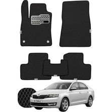Skoda Rapid 2012-2019 Özelleştirilebilir Tam Set Premium Eva Paspas - Siyah