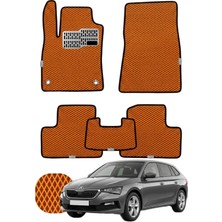 Skoda Scala 2019 ve Sonrası Özelleştirilebilir Tam Set Premium Eva Paspas - Turuncu