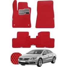 Volkswagen Passat cc 2008-2017 - Özelleştirilebilir Tam Set Premium Eva Paspas - Kırmızı