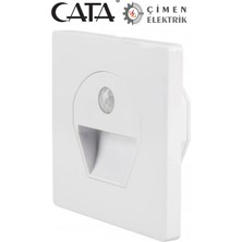 Marsilyan Cata Ct 5170 1W Beyaz Kasa Sensörlü Koridor Aydınlatması 3200K Gün Işığı