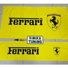 Şimika Sarı Ferrari Torpido ve Sırt Havlusu Seti 2 Adet (Torpido 35X135 , Sırt 70 x 135) (Anahtarlık Hediye)