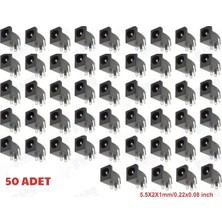 Fano (50 Adet) 12VDC-005 Sağ Açılı Güç Jack Soketleri, 5.5x2.1mm