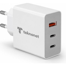 Teknonet TN-HCH15 50W 3 Portlu Hızlı Şarj Adaptörü