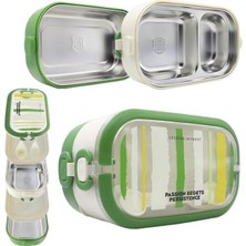 Muggle Ms-28 304 Paslanmaz Çelik 2 Katlı 1550 ml Beslenme Yemek Kabı/kutusu