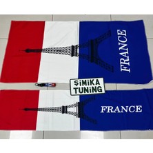 Şimika Fransa Torpido ve Sırt Havlusu Seti 2 Adet (Torpido 35X135 , Sırt 70 x 135) (Anahtarlık Hediye)