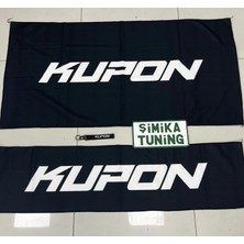 Şimika Siyah Kupon Torpido ve Sırt Havlusu Seti 2 Adet (Torpido 35X135 , Sırt 70 x 135) (Anahtarlık Hediye)