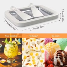Reoona Dondurma Ev Tipi Spatulalı Kore Tarzı Rulo Dondurma Tavası Yoğurt Dondurma Bowl Tabağı Dondurma Yapm Karışık Renk