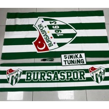 Şimika Bursaspor Torpido ve Sırt Havlusu Seti 2 Adet (Torpido 35X135 , Sırt 70 x 135) (Anahtarlık Hediye)