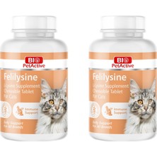 Bio Petactive Felilysine Tablet Kediler Için L-Lizin Tablet 90 Lı 45 Gr. x 2 Adet