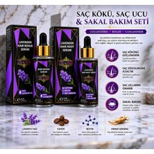 Mor & Pembe Mor&pembe Lavender Saç Bakım Seti, Saç Onarım ve Kök Serumu, Kafein, Biotin, Kırmızı Ginseng, 2X50 ml