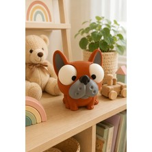 My Craft 3D Hareketli Gözlü Köpek Oyuncak Figür Dekoratif Masa Süsü Çocuk Hediyesi Ofis Raf Dekoru 18 cm