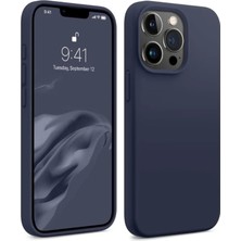 Bix iPhone 15 Pro Max Silikon Kılıf Magsafe Uyumlu Güçlü Koruma Darbe Emici Gece Mavisi