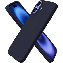 Bix iPhone 16 Silikon Kılıf Magsafe Uyumlu Güçlü Koruma Darbe Emici Gece Mavisi