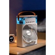 The Wlue 10W Buzlu Vantilatör | 600ML | Su Buharlı Soğutucu Fan | Rgb Işıklı | 3 Kademe Hız