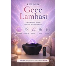 Grifin Soft Fm Destekli Yıldız Projektör Işığı Gece Lambası Rahatlatıcı Ortam Aydınlatmalı