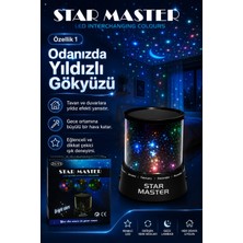 Grifin Soft Oda Için Yıldız Efektli LED Gece Lambası Renkli Işık Yansıtan Dekoratif Projektör