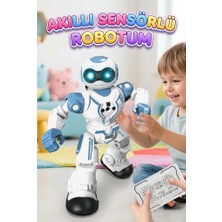 Farbu Oyuncak USB Şarjlı Dans Eden Robot 16 Fonksiyonlu Ses ve Işıklı Programlanabilir Jest Kontrollü Akıllı Robot