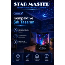Grifin Soft Çocuk Odası Için Renkli Yıldız Yansımalı LED Gece Lambası Dekoratif Projektör