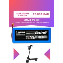 Electroll Onvo OV-011 Uyumlu Batarya (Maksimum Kapasite) Batarya 48V 25AH Pil Elektrikli Scooter Bataryası