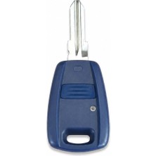 Autohan Keys Fiat Için 1 Butonlu Anahtar Kumanda Kabı, Doblo, Punto, Fiorino, Albea ile Uyumlu, Lacivert, GT15R Uç
