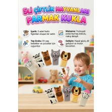Farbu Oyuncak Babycim 5'li Çiftlik Hayvanları Parmak Kukla - Yumuşak Dokulu Eğlenceli Eğitici Öğretici Set