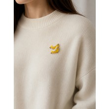 Haki Store Sarı Buz Pateni Figürlü Kadın Broş