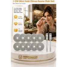 Sepetopia 10 Adet 30 mm Elmas Kesici Disk Seti, Mini Cam Metal Ahşap Kesme Ucu Model 3