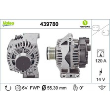 Valeo Almparca Alternator A115 14V 120A. Fca 500 C 07- Fiorino 07- Nemo 08-