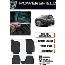 POWERSHIELD Citroen C3 Aircross 2017 ve Sonrası Uyumlu Araca Özel Premium 4d Havuzlu Oto Paspas Takımı