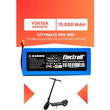 Electroll Citymate Pro 500 Uyumlu Batarya (Yüksek Kapasite) Batarya 36V 15AH Elektrikli Scooter Bataryası