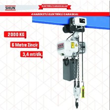 Shun Caraskal Vinç Elektrikli 4 Haraketli 2 Ton 6 Metre