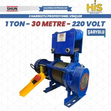 Shun 1000 kg Profesyonel Vinç 220 Volt 30 Metre