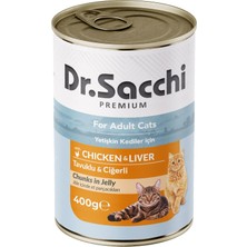 Dr.sacchi Konserve Kedi Tavuklu Ciğerli 400GR