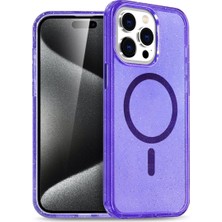 Fırsatkolik iPhone 15 Pro Kılıf Star Magsafe Kapak - Mor