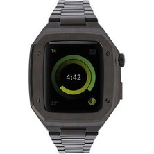 Fırsatkolik Mey Ithalat®   Watch 44MM Metal Petek Kasalı Kordon - Siyah