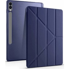 Fırsatkolik Mey Ithalat®  Samsung Galaxy X610 Tab S9 Fe Plus 12.4 Kılıf Kalemlikli Mars Tablet Kılıfı - Lacivert