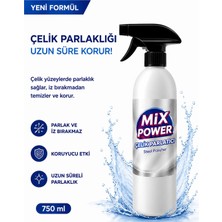 Mixpower Çelik Parlatıcı 750 ml Sprey Çelik Yüzey Parlatıcı Etkili Parlatma