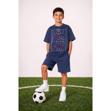 Perendi Erkek Çocuk Futbol Taktik Baskılı Şortlu Takım