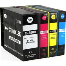 2500XL Muadil Kartuş Canon Maxıfy IB4150 Yazıcı Uyumlu 4 Renk