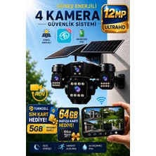 O-KAM OK333 Premium Serisi 12MP 4 Kameralı 4G Çift Solar Panel Gece Görüş